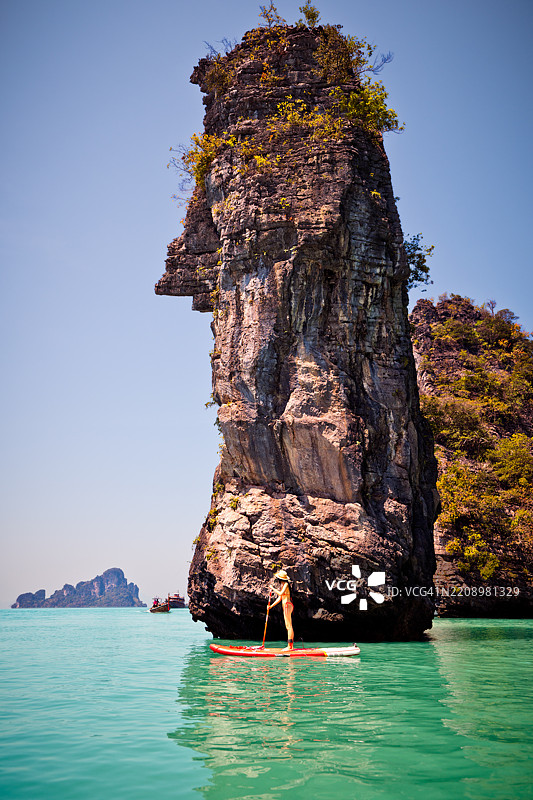 在库达湾划桨图片素材