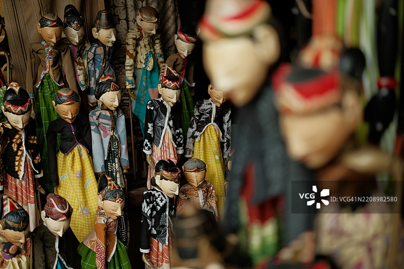一组传统木偶（Wayang Golek）图片素材
