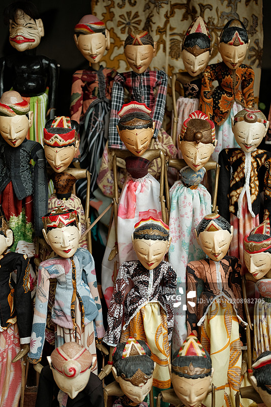 一组传统木偶（Wayang Golek）图片素材