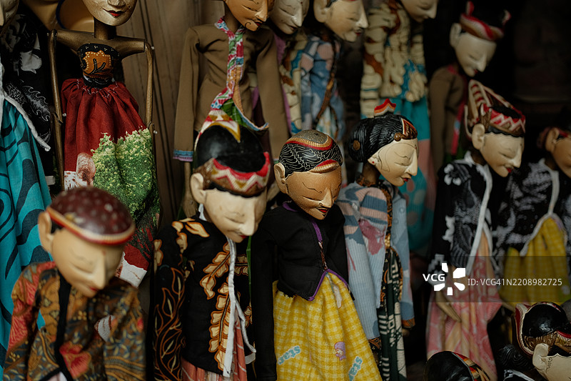 一组传统木偶（Wayang Golek）图片素材