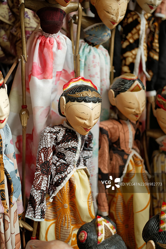 一组传统木偶（Wayang Golek）图片素材