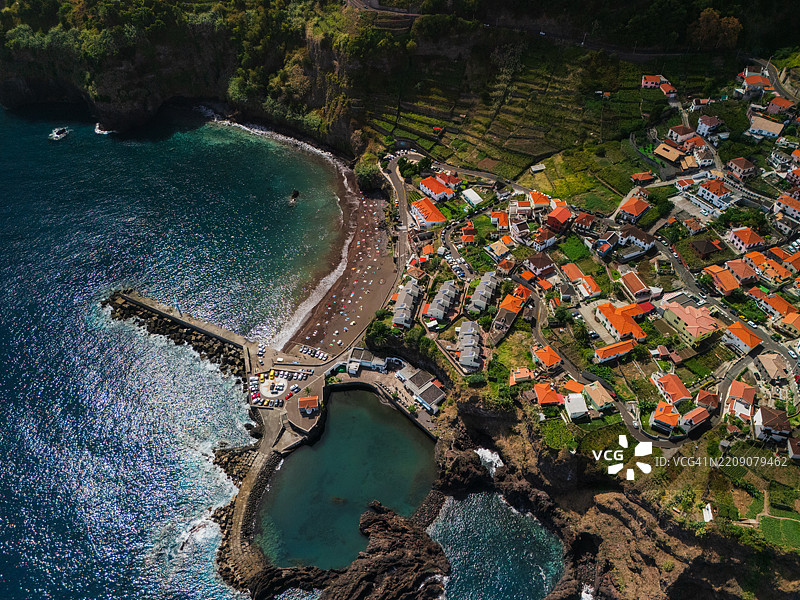 马德拉岛塞伊沙尔的鸟瞰图图片素材