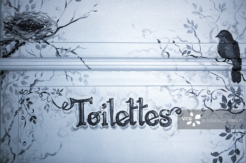 手绘厕所标志图片素材