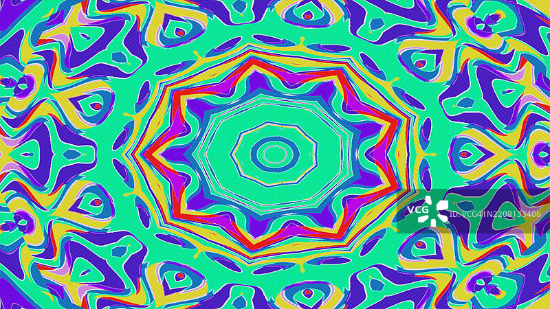 90年代和Y2K美学的蓝色、绿色、粉色万花筒霓虹图案图片素材