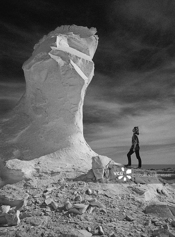 白色沙漠 1983，法拉夫拉洼地，埃及图片素材