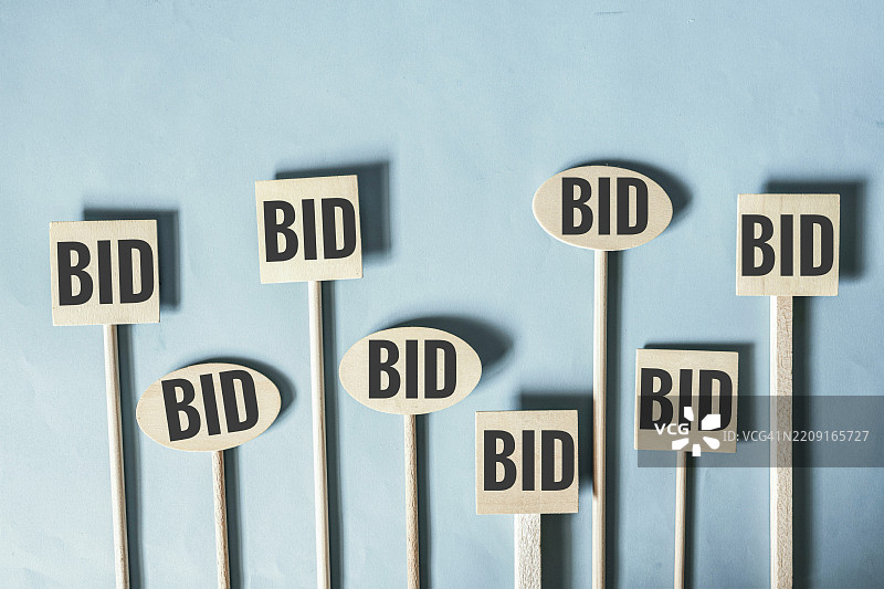 竞标拍卖标志图片素材