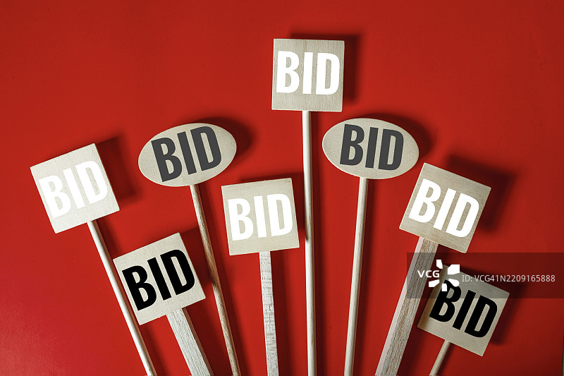 竞标拍卖标志图片素材