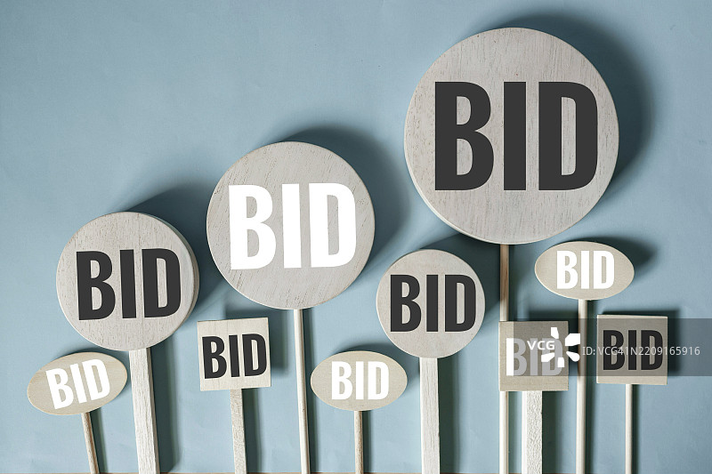 竞标拍卖标志图片素材