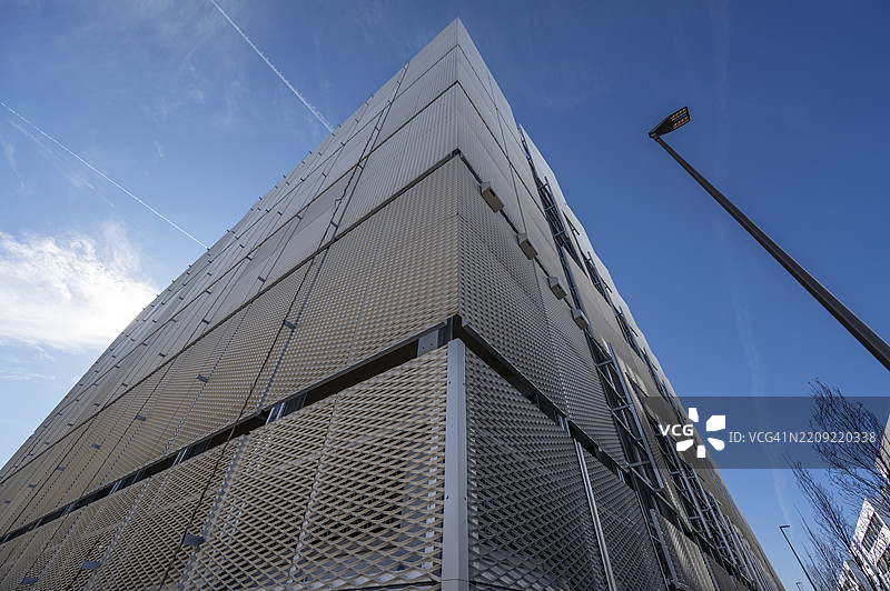 现代高层停车场，西门子校园，埃尔朗根，中法兰肯，巴伐利亚，德国，欧洲图片素材