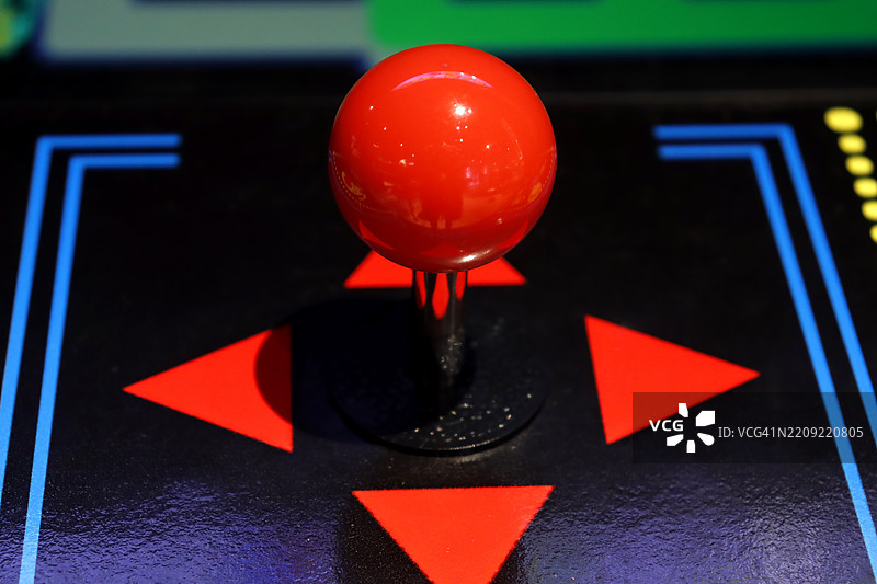 复古街机视频游戏的操纵杆图片素材