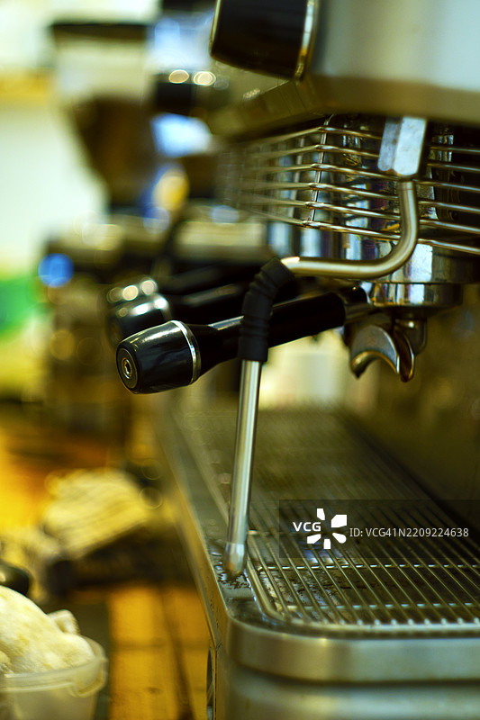 咖啡机特写图片素材