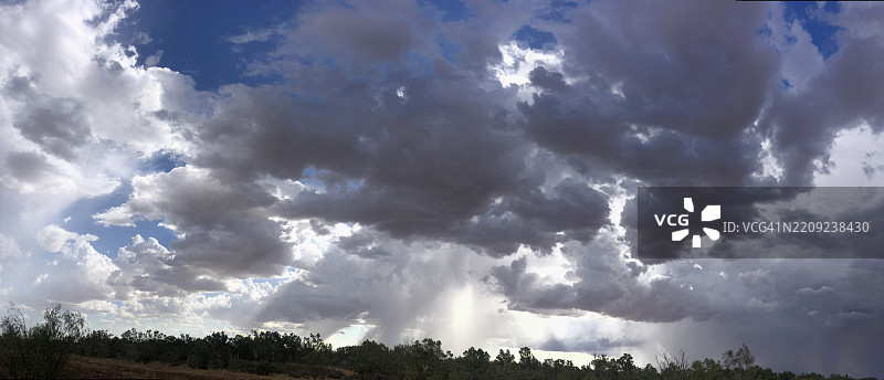 南澳大利亚伊南敏卡地区的风暴云全景景观图片素材