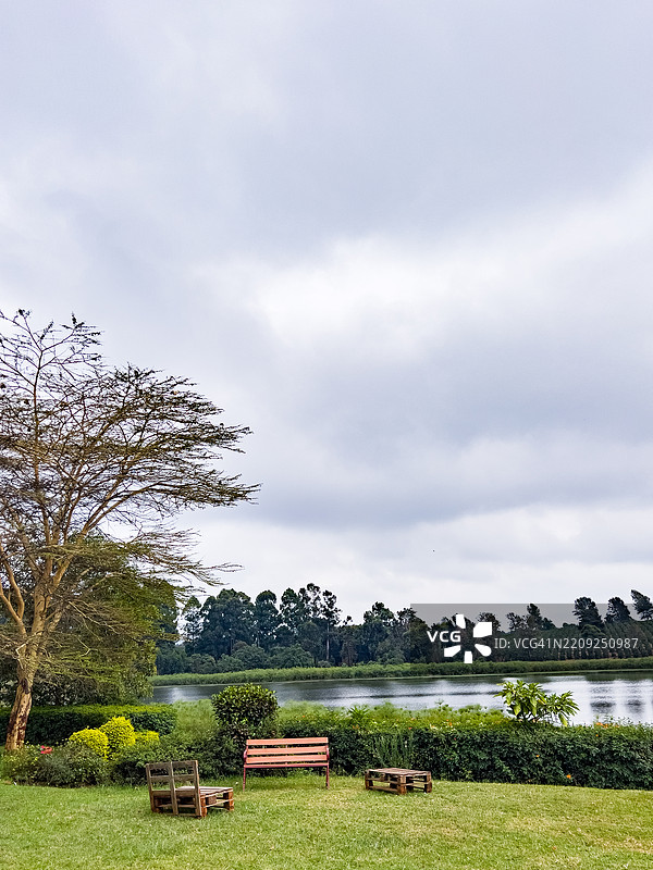 天堂花园婚礼场地 植物 田野 植被 草地 池塘 水坝 基安布县 中央图片素材