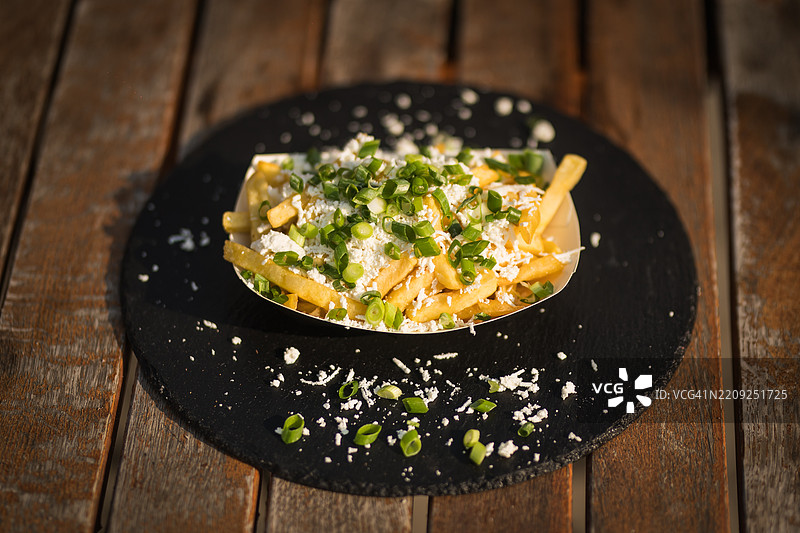 餐盘上食物的特写，克拉约瓦，多尔日，罗马尼亚图片素材