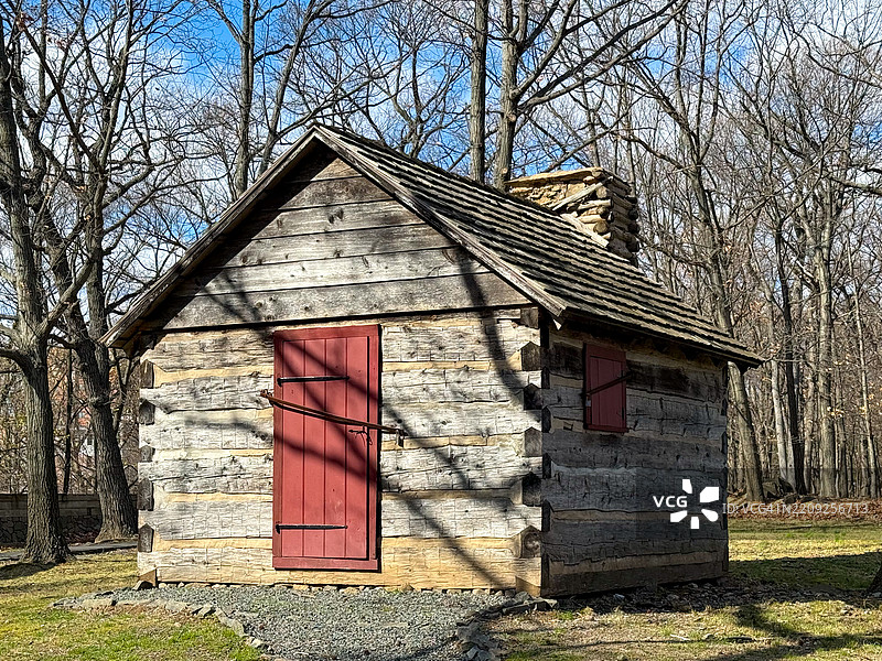 福特李的革命战争营地图片素材