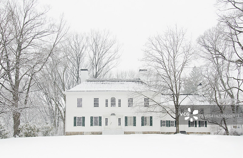 冬季乔治·华盛顿总部福特大厦的外观图片素材