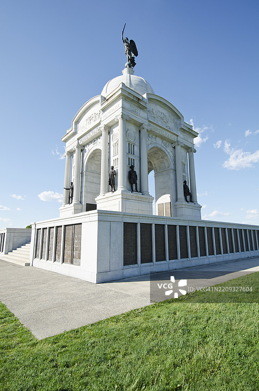 宾夕法尼亚州纪念碑位于盖茨堡国家军事公园图片素材