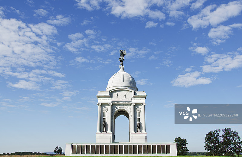 宾夕法尼亚州纪念碑位于盖茨堡国家军事公园图片素材