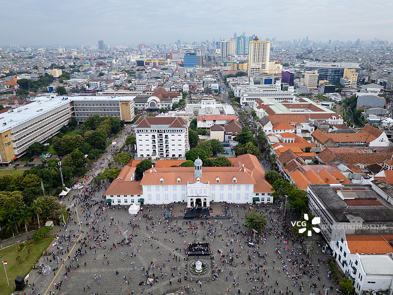 印度尼西亚雅加达老城区的航拍图图片素材