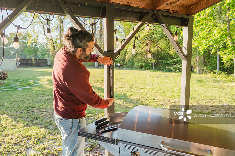 烧烤工具磁铁安装 - 广角镜头图片素材