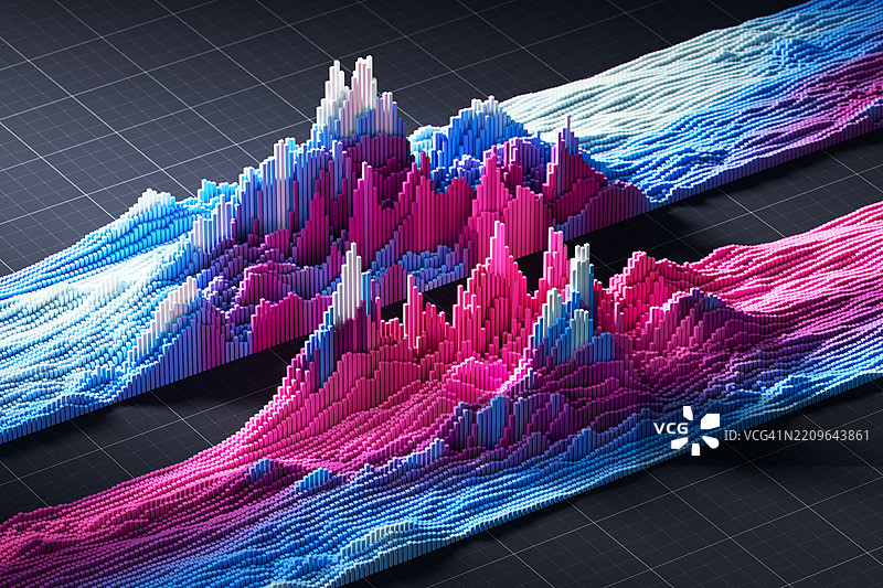 彩色柱状图展示投资增长和财务数据分析图片素材
