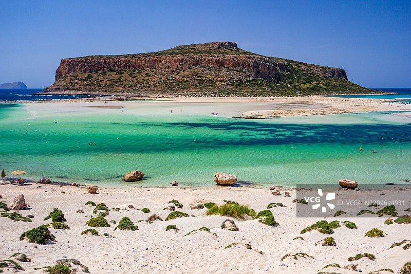 克里特岛希腊哈尼亚地区的巴洛斯泻湖图片素材