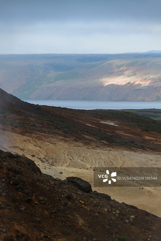 古努赫温泉和大西洋海岸线，雷克雅未克联合国教科文组织全球地质公园，雷克雅未克半岛，冰岛图片素材
