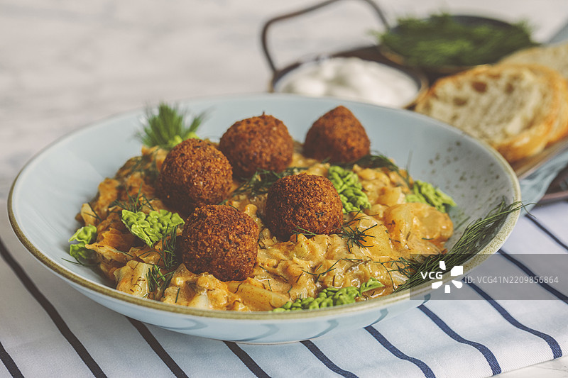 素食羽衣甘蓝浓汤图片素材