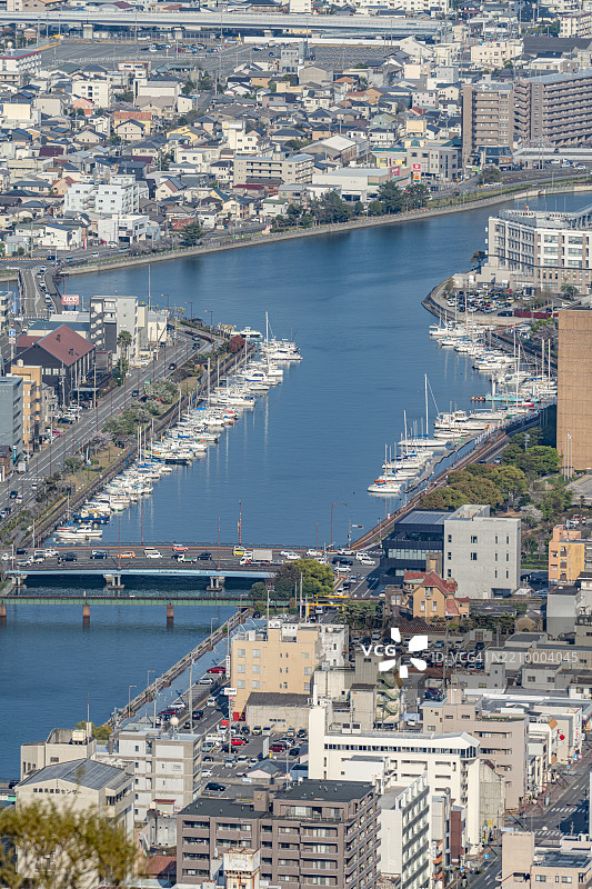 日本德岛市的市中心区域图片素材