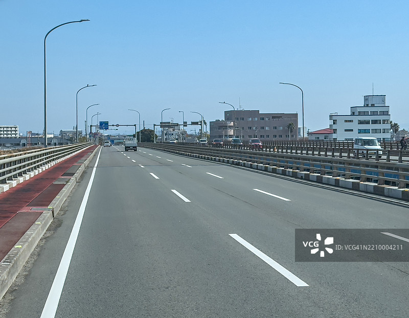 日本德岛市的城市道路图片素材