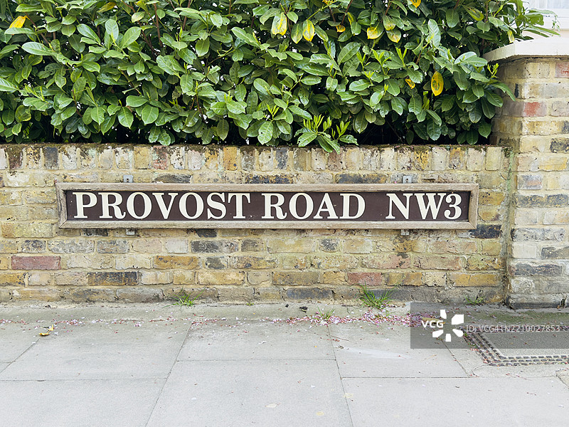 普罗沃斯特路 NW3 标志图片素材