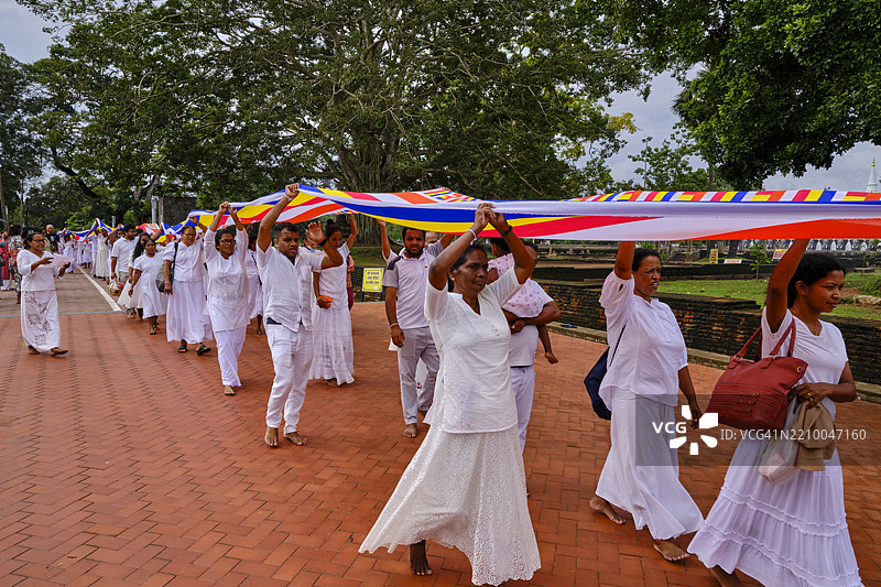 斯里兰卡，北中省，阿努拉德普勒，斯里兰卡历史首都，鲁万维利萨耶大塔图片素材