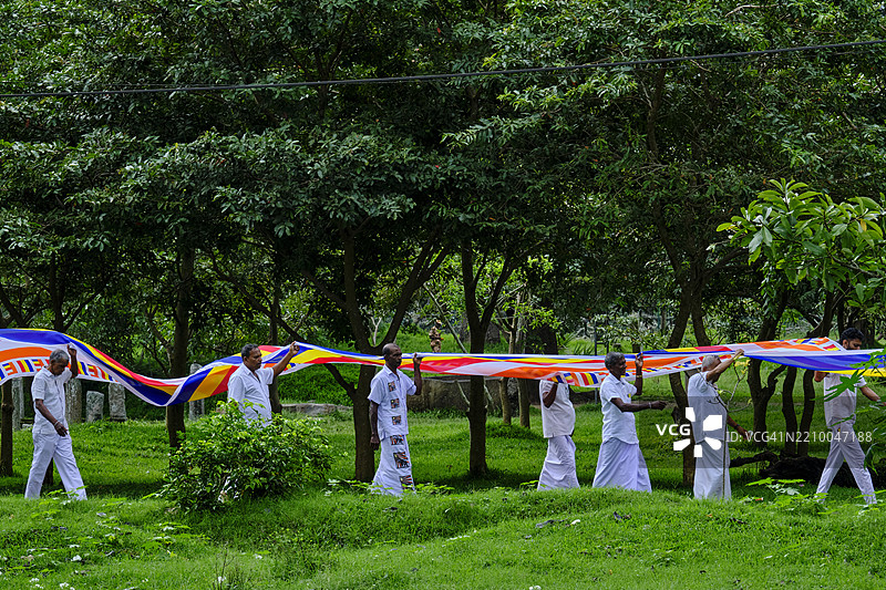 斯里兰卡，北中省，阿努拉德普勒，斯里兰卡的历史首都，鲁万维利萨耶大塔图片素材