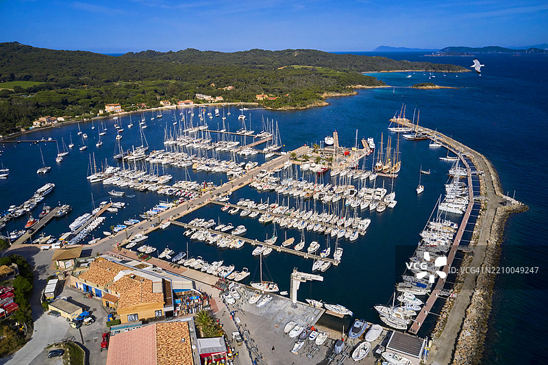 法国，瓦尔省，伊尔，伊尔群岛，波尔克罗国家公园，波尔克罗尔岛图片素材