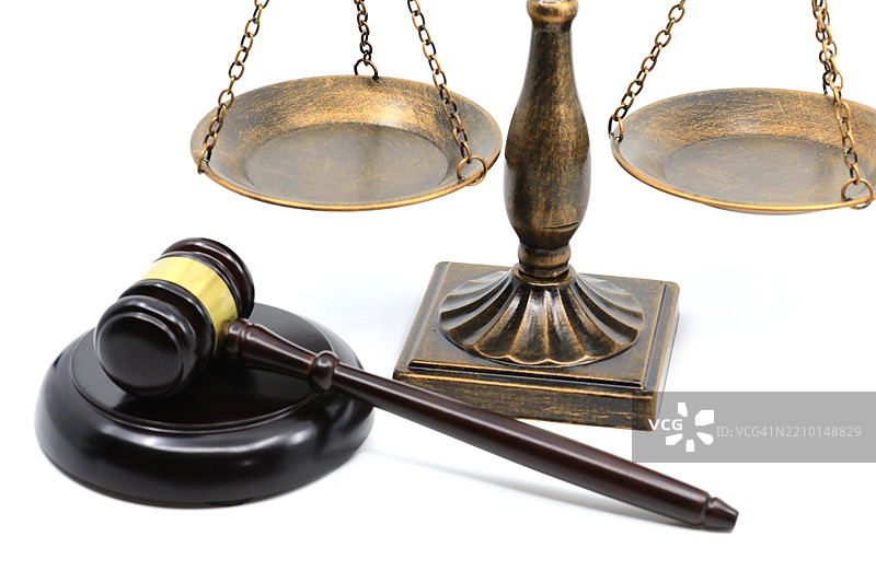 法庭概念（天平和法槌）图片素材