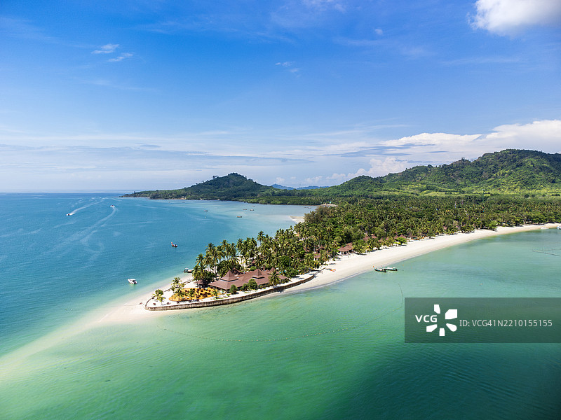 泰国Trang安达曼海的Koh Mook热带岛屿鸟瞰景观图片素材