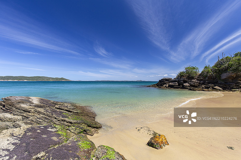 巴西里约热内卢布济奥斯的阿泽丁哈海滩图片素材