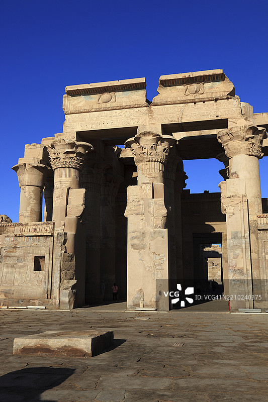 尼罗河上的孔翁博神庙，非洲，上埃及，埃及，非洲图片素材