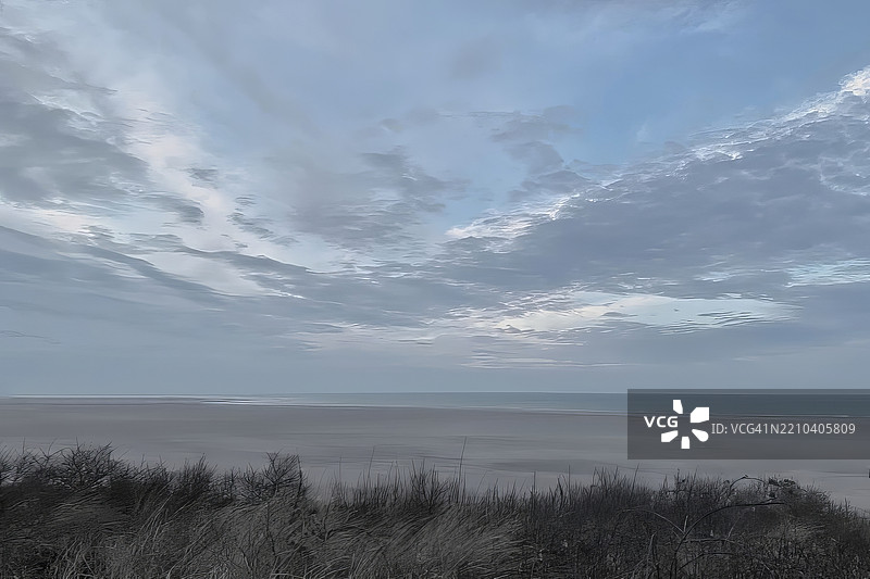 海洋与天空的美丽景色图片素材