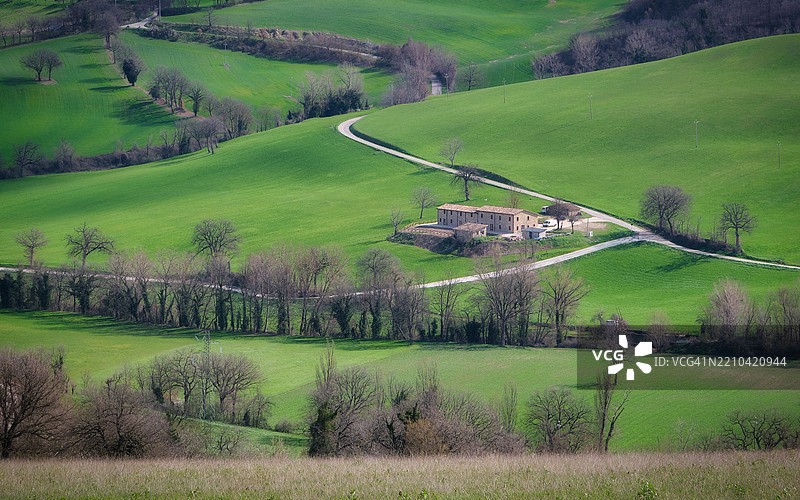 农业田野的美丽景色图片素材