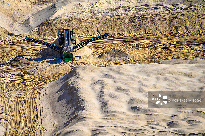 建筑工地的高角度视图图片素材