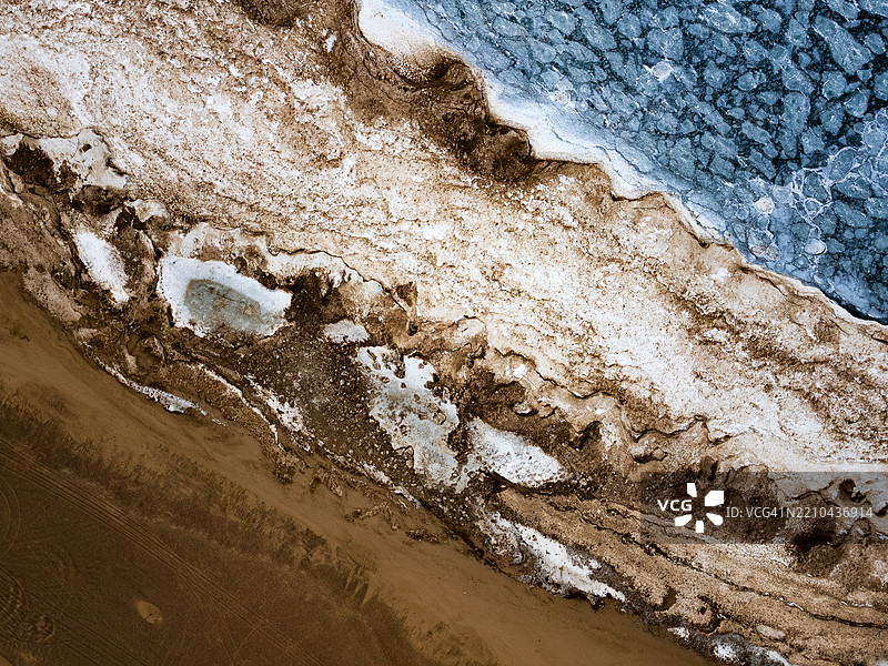 密歇根州南哈文的海滩鸟瞰图， 美国图片素材