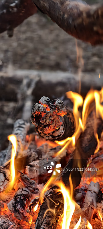 篝火特写图片素材