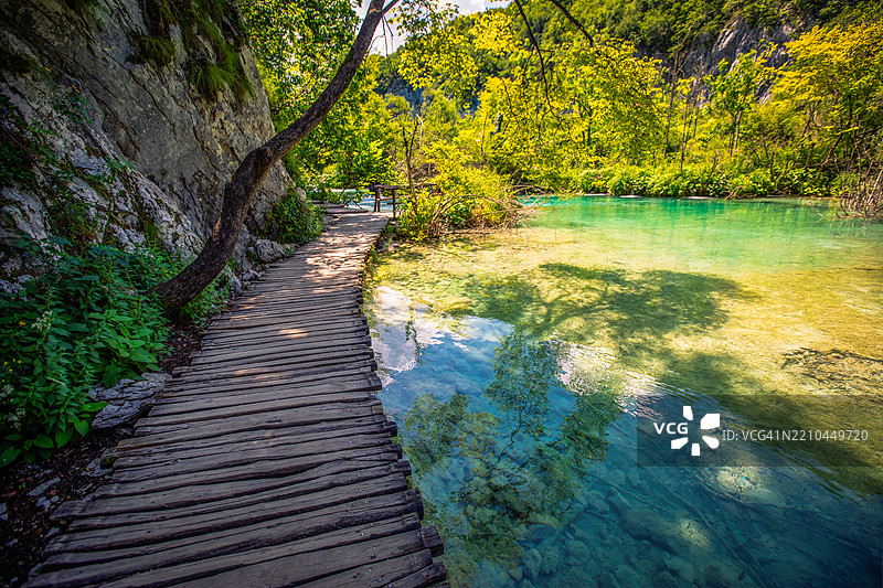 克罗地亚的普利特维采湖国家公园图片素材