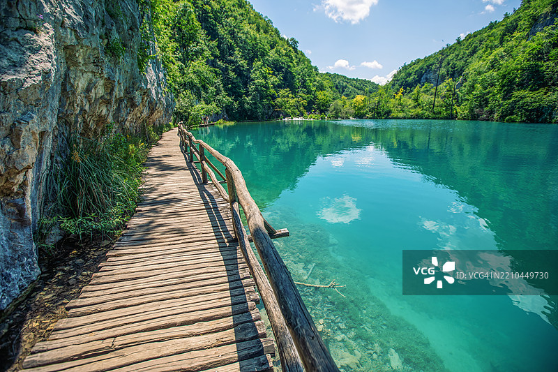 克罗地亚的普利特维采湖国家公园图片素材