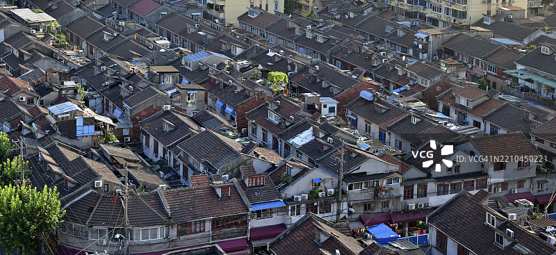 城市景观的高角度视图图片素材