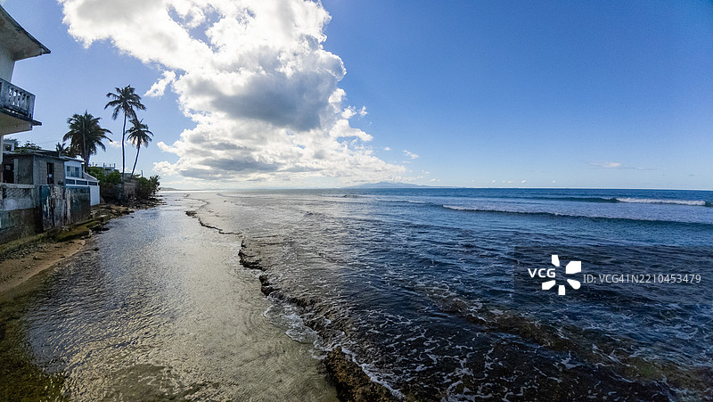 波多黎各海洋与天空的美丽景色图片素材