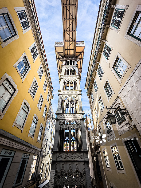 里斯本的圣胡斯塔电梯，葡萄牙。 II图片素材