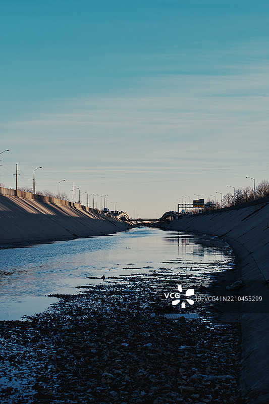 冬季，堪萨斯州威奇托，海洋与天空的美丽景色图片素材