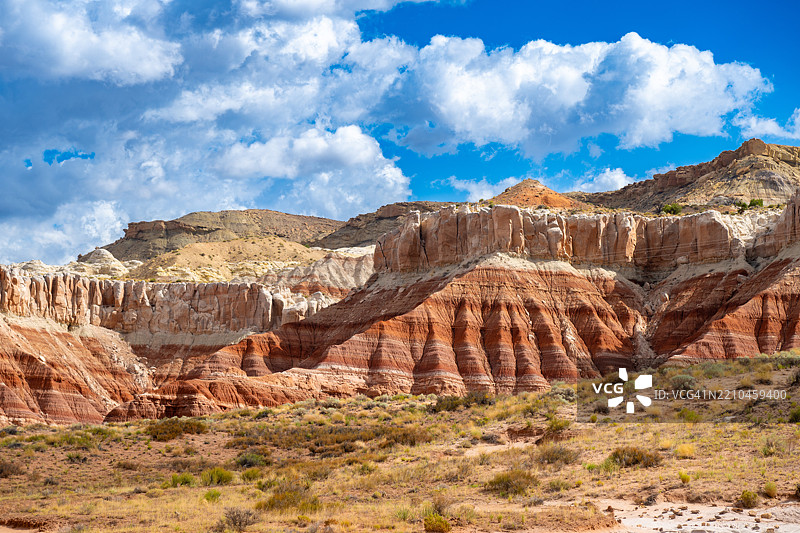 洛基山脉与天空的美丽景色，湖泊鲍威尔，凯恩县，犹他州，美国图片素材